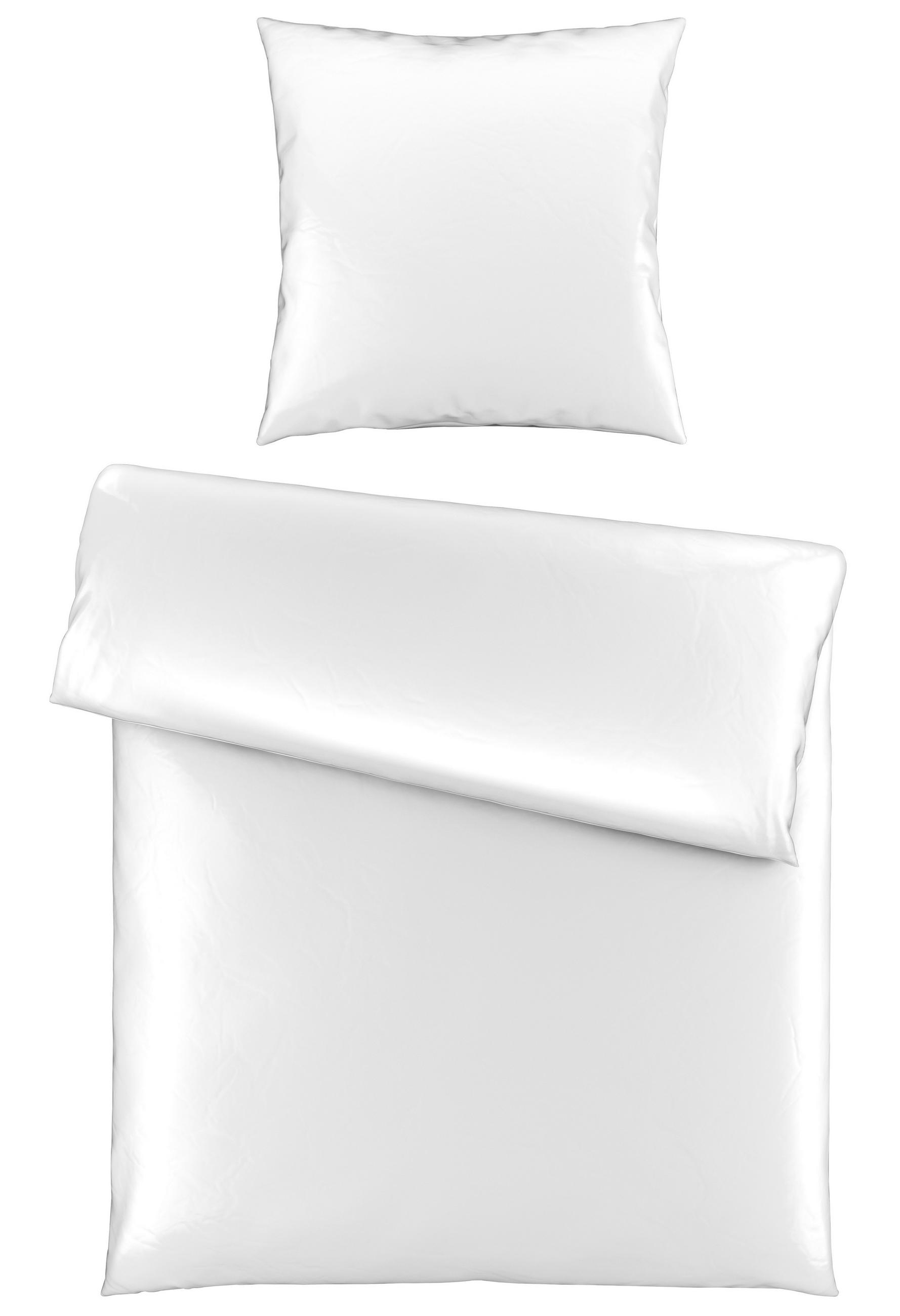 POSTEĽNÁ BIELIZEŇ satén biela 135/200 cm - biela, Modern, textil (135/200cm) - Novel