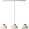 PENDELLEUCHTE 25/100/100 cm    - Beige/Naturfarben, Design, Holz/Metall (25/100/100cm) - Brilliant