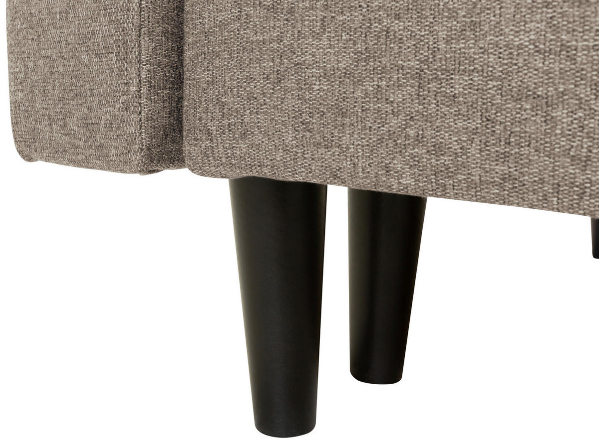SAROKKANAPÉ textil bézs  - bézs/fekete, Konventionell, textil/fa (223/157cm) - MID.YOU