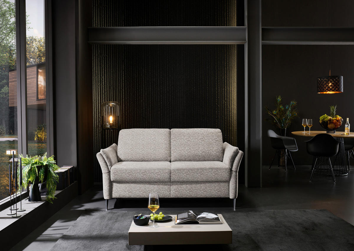 SCHLAFSOFA Webstoff Hellgrau  - Hellgrau/Schwarz, KONVENTIONELL, Textil/Metall (222/87/100cm) - Dieter Knoll