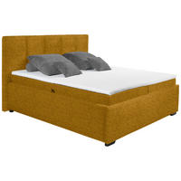 POLSTERBETT Matratze, Bettkasten, Topper Currygelb 180/200 cm  - Currygelb/Graphitfarben, KONVENTIONELL, Kunststoff/Textil (180/200cm) - Esposa