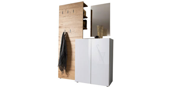 SCHUHSCHRANK 80/101/39 cm - Edelstahlfarben/Schwarz, Design, Holzwerkstoff/Kunststoff (80/101/39cm) - Carryhome