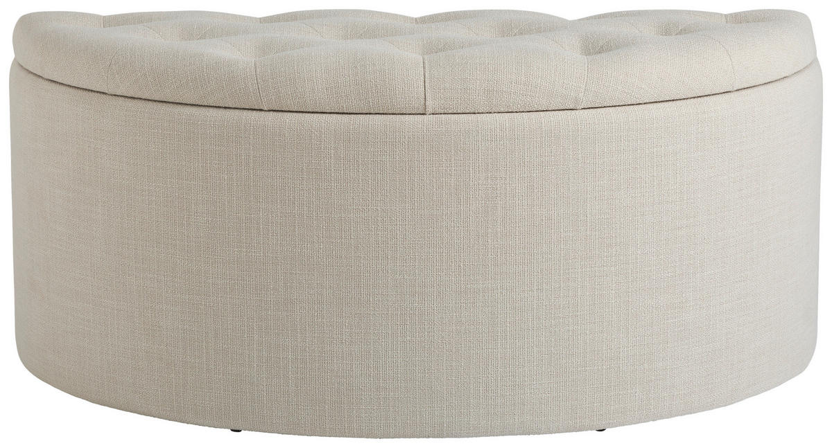 TABURET, textil, kompozitní dřevo, 100/44/42 cm - bílá/béžová, Design, kompozitní dřevo/textil (100/44/42cm) - MID.YOU