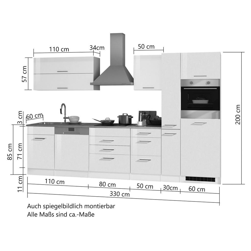 Thumbnail - Held Küchenblock Mailand, Graphit, Metall, 6 Schubladen, seitenverkehrt montierbar, nur wie online abgebildet bestellbar...
