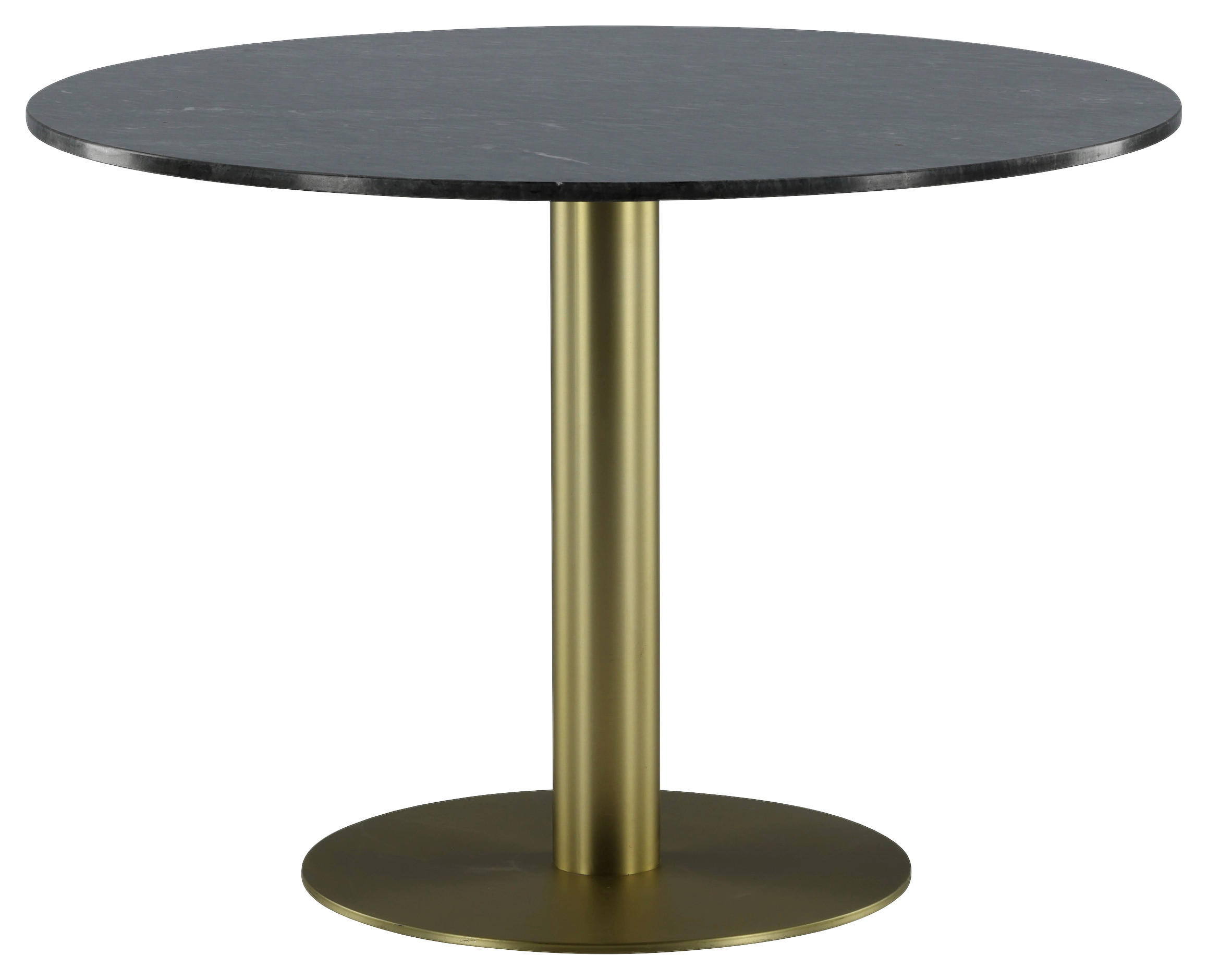 ESSTISCH in Metall, Stein 106/106/75 cm  - Dunkelgrau/Goldfarben, Design, Stein/Metall (106/106/75cm) - Livetastic
