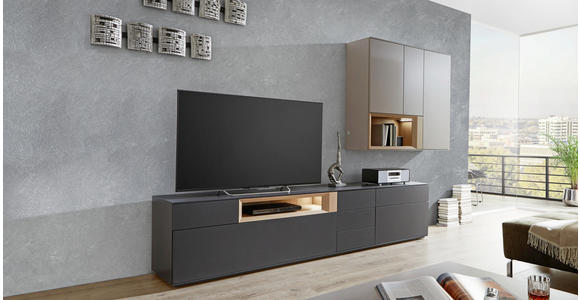 HIGHBOARD 90/145/37 cm - Titanfarben/Nussbaumfarben, Design, Holz/Holzwerkstoff (90/145/37cm) - Dieter Knoll