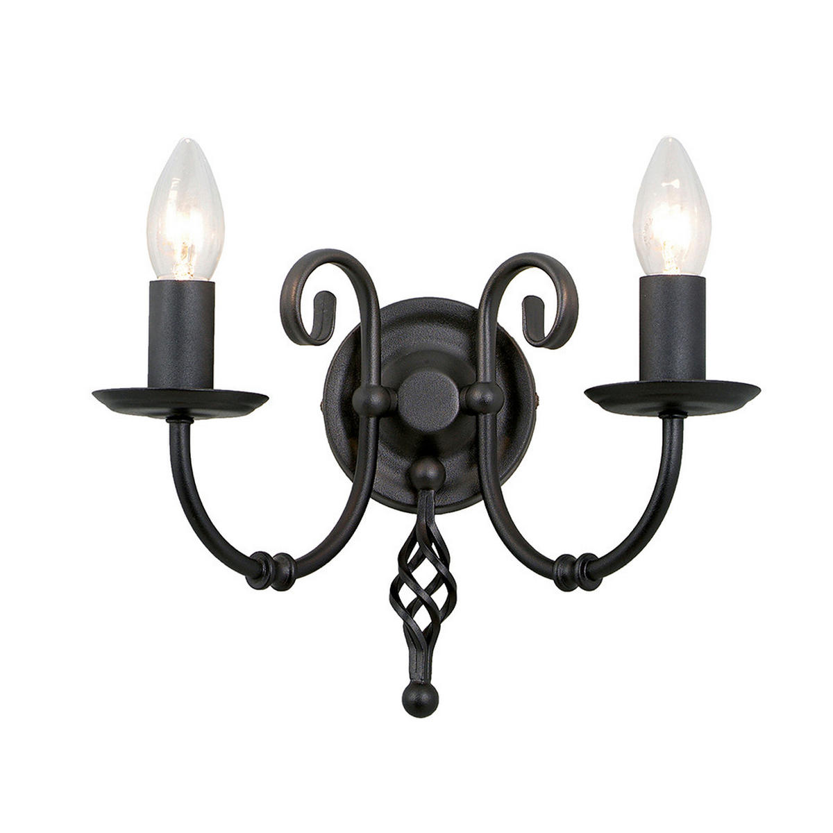 STENSKA SVETILKA  Elstead Black ///220-240 V/E14 - črna, Natur, kovina (30/18.5/15cm) - Elstead Lighting