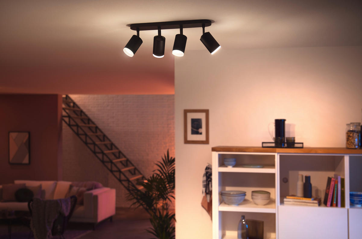 LED-SPOTKOPF Fugato 42,5/8/15,3 cm  - Schwarz, Design, Metall (42,5/8/15,3cm) - Philips HUE