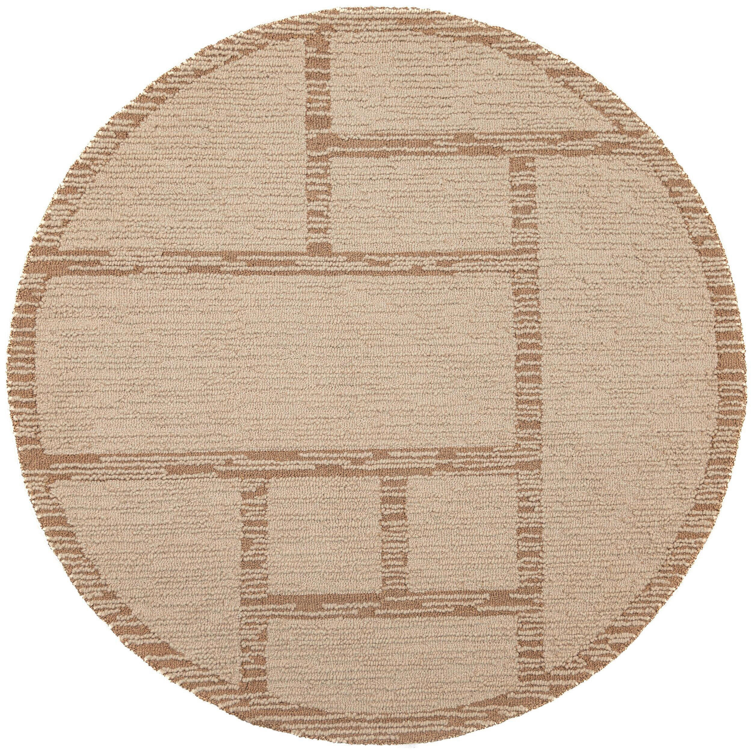 WOLLTEPPICH 160/160 cm Harris Beige rund  - Beige, Basics, Textil (160/160cm) - Flair Rugs