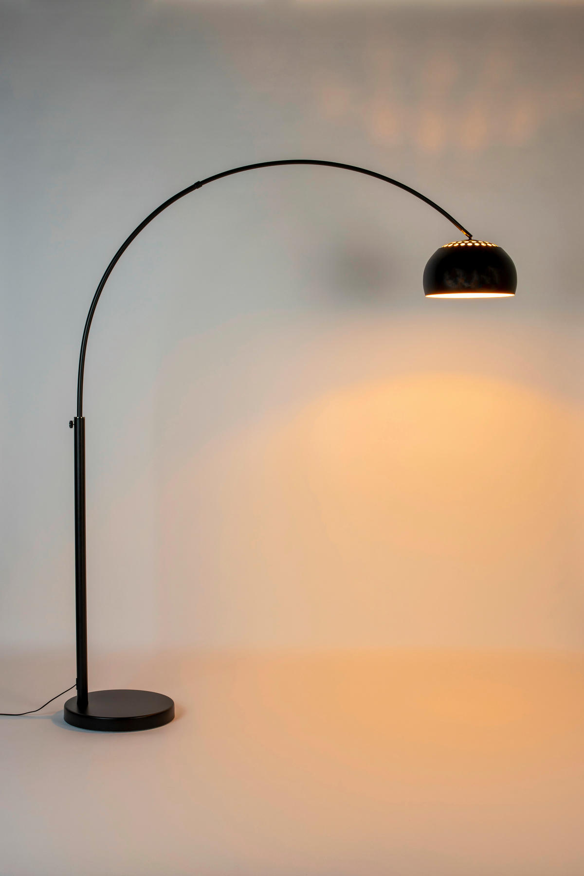 BOGENLEUCHTE  39/205/170 cm   - Schwarz, Design, Metall (39/205/170cm) - Zuiver
