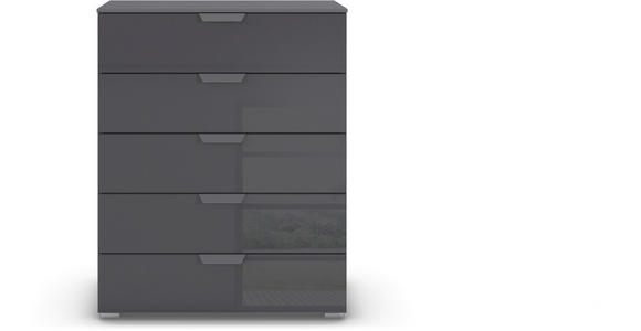 KOMMODE  in 80/100/43 cm  - Dunkelgrau, Design, Glas/Holzwerkstoff (80/100/43cm) - Carryhome