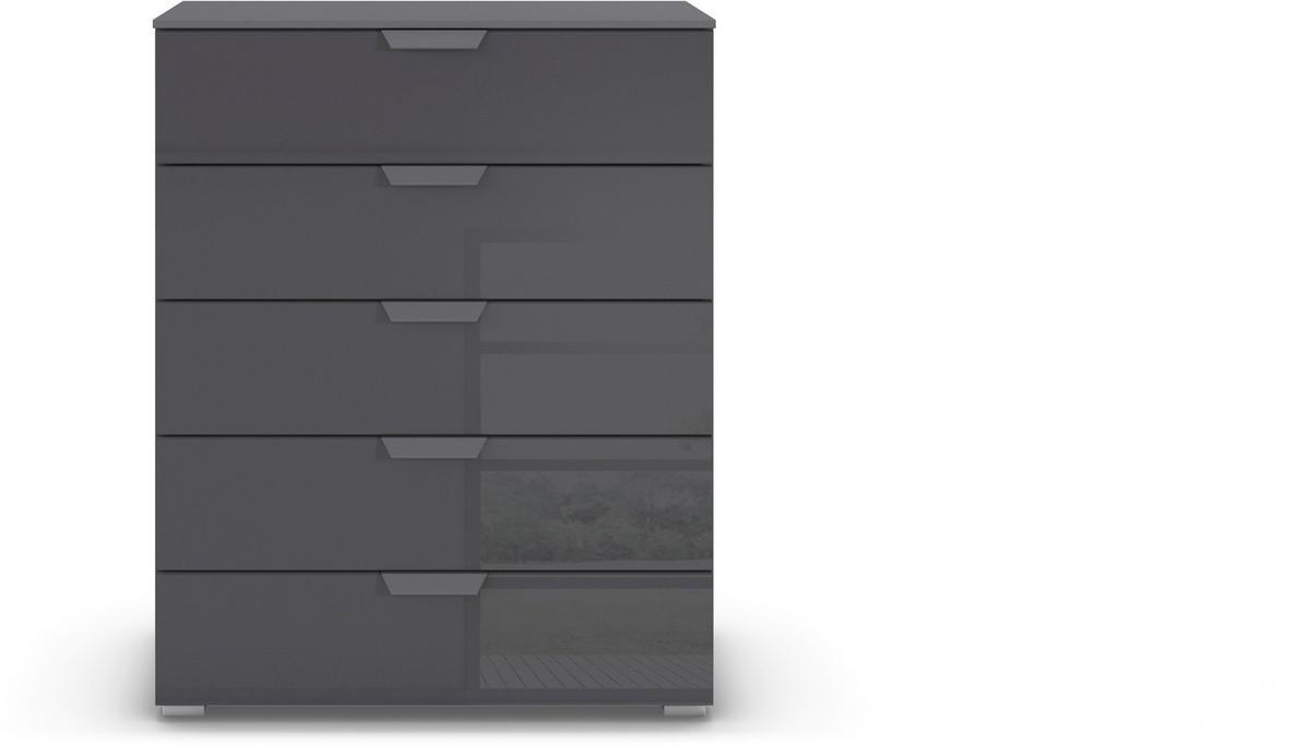 KOMMODE  in 80/100/43 cm  - Dunkelgrau, Design, Glas/Holzwerkstoff (80/100/43cm) - Carryhome