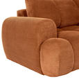 ECKSOFA in Flachgewebe Rostfarben  - Rostfarben/Schwarz, KONVENTIONELL, Kunststoff/Textil (274/174cm) - Carryhome