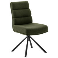 STUHL  Stoffauswahl, Typenauswahl, Sitzfläche 360° drehbar, Gestellauswahl Webstoff  Schwarz, Olivgrün  - Schwarz/Olivgrün, Design, Textil/Metall (47/90/64cm) - Dieter Knoll