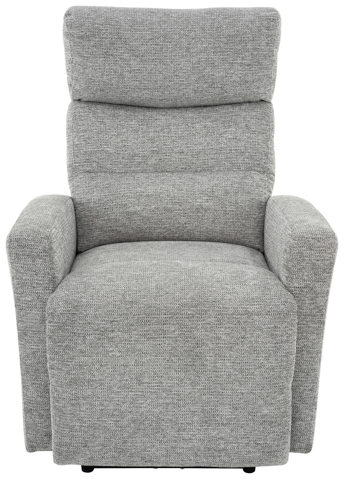 FERNSEHSESSEL  mit Webstoff Grau, Schwarz  - Schwarz/Grau, Design, Kunststoff/Textil (76/102/93cm) - Carryhome