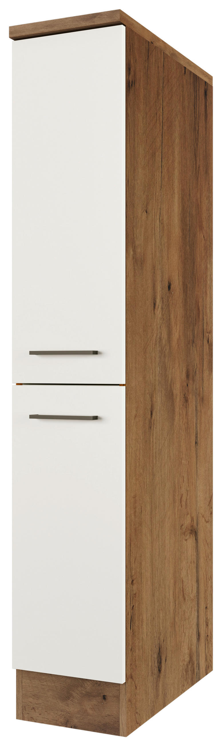 APOTHEKERSCHRANK 30/168,5/60 cm  in Eichefarben, Magnolie  - Eichefarben/Magnolie, KONVENTIONELL, Holzwerkstoff/Metall (30/168,5/60cm) - FlexWell