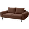 2-SITZER-SOFA in Webstoff Braun  - Schwarz/Braun, MODERN, Textil/Metall (202/89/115cm) - MID.YOU