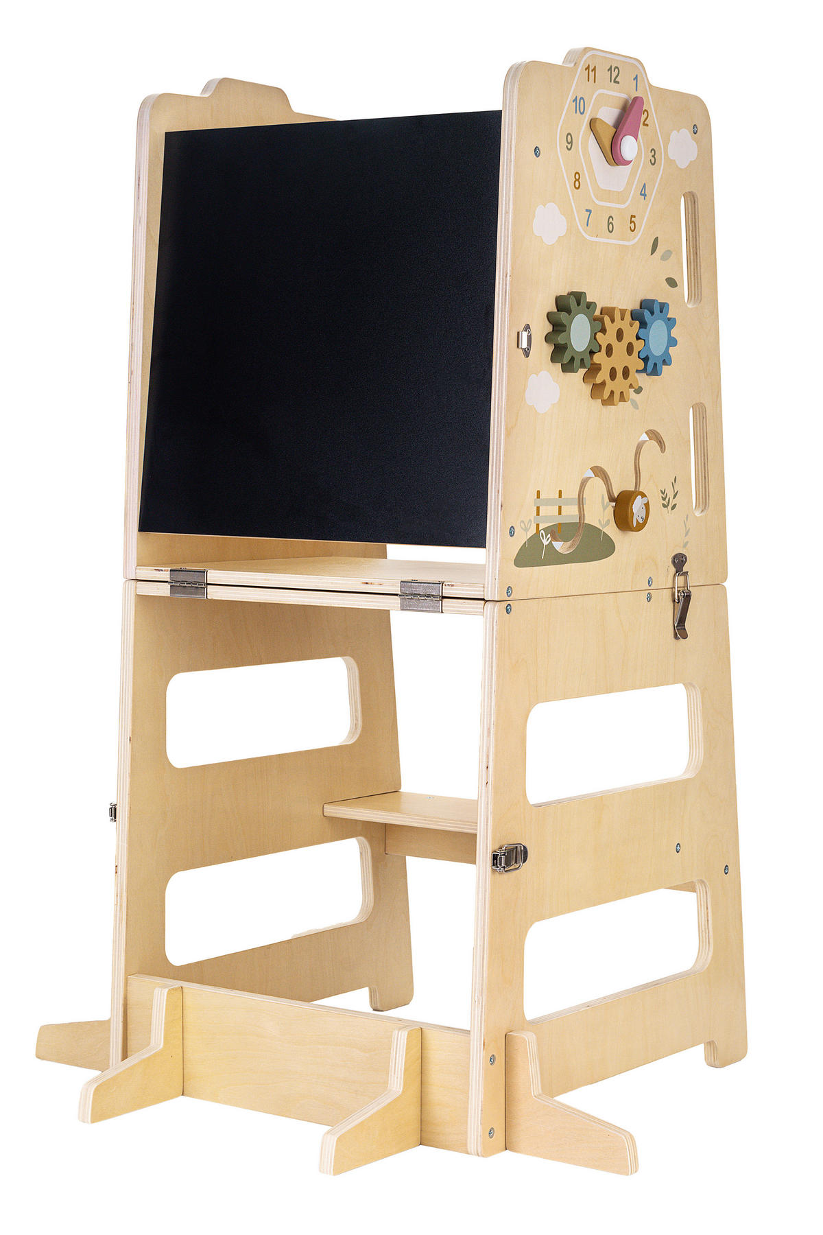 LERNTURM  - Pastellblau/Gelb, Basics, Holz/Holzwerkstoff (56/52/90cm) - Jimmylee