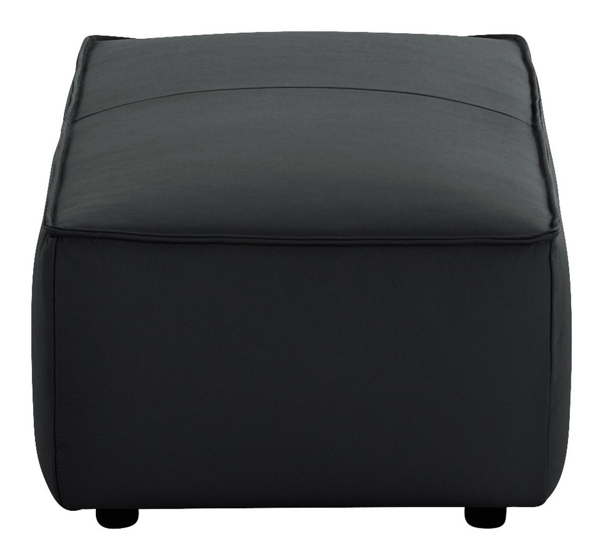 HOCKER in Leder Schwarz  - Schwarz, Modern, Leder/Kunststoff (120/39/60cm) - W.Schillig