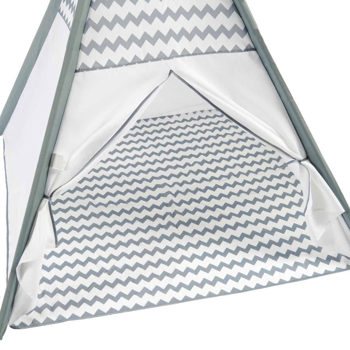 SPIELZELT - Hellgrau/Weiß, Basics, Holz/Textil (120/150/120cm) - My Baby Lou