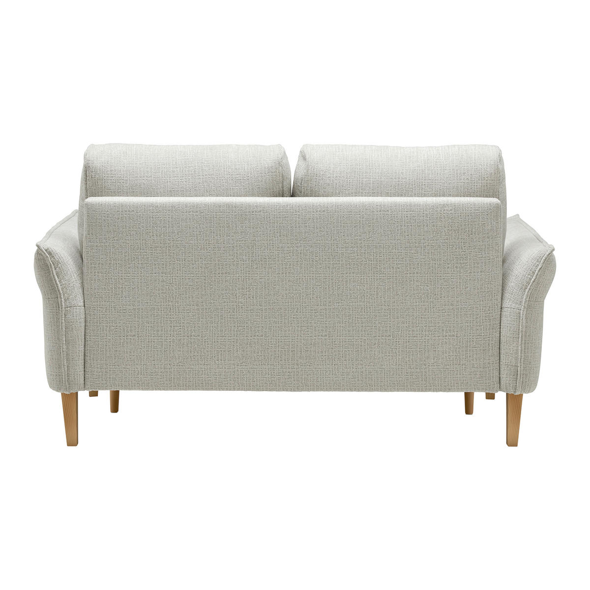 2-SITZER-SOFA in Webstoff Creme  - Eichefarben/Creme, Modern, Holz/Textil (150/85/92cm) - MID.YOU