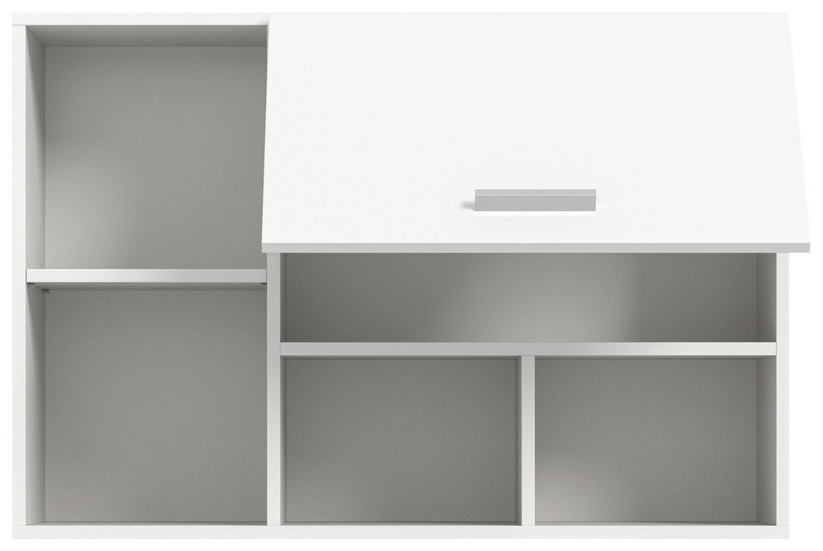 HÄNGESCHRANK 95/64/34 cm  - Silberfarben/Weiß, Basics, Holzwerkstoff/Kunststoff (95/64/34cm) - MID.YOU