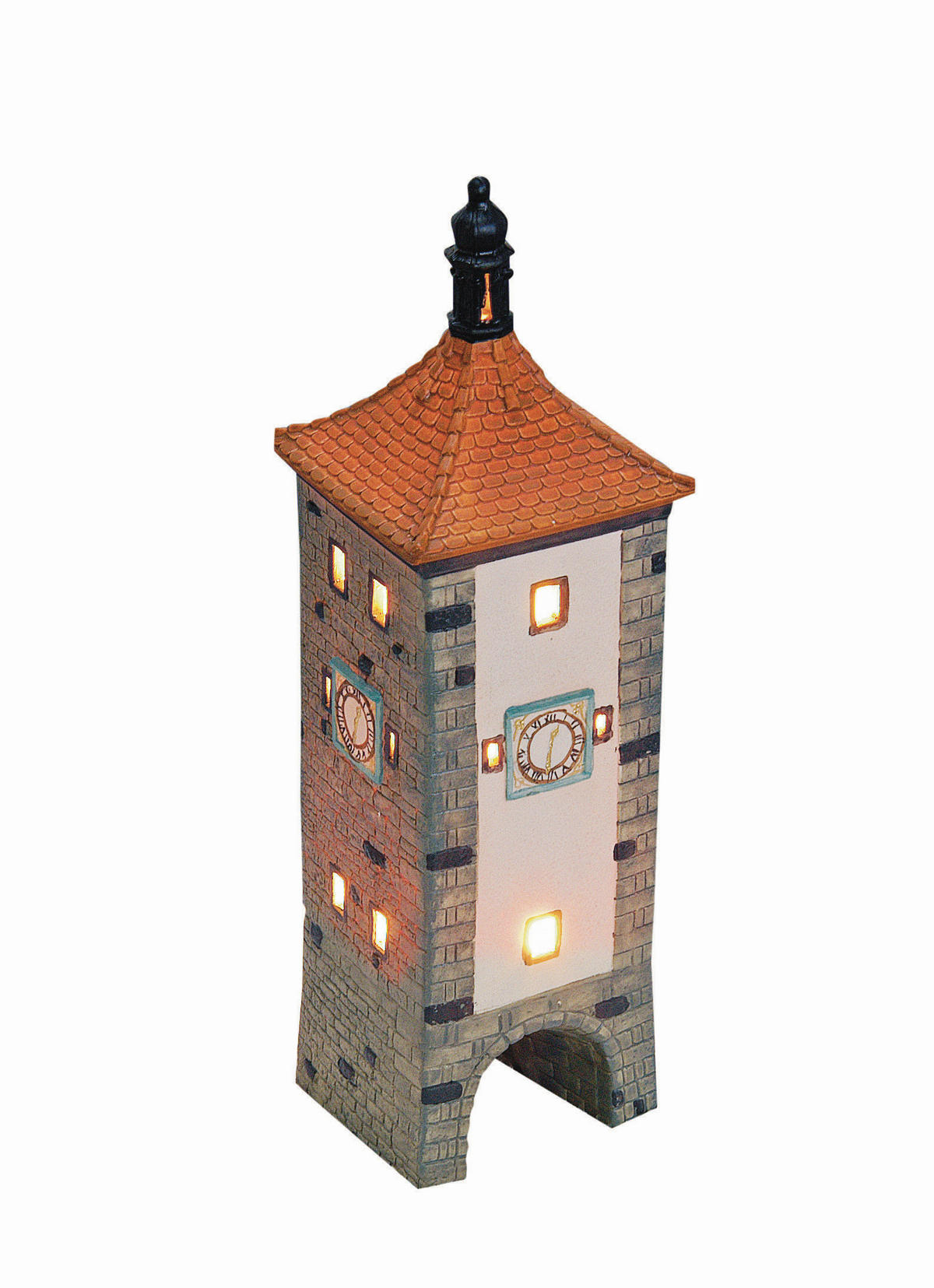 DEKOHAUS - Rot/Braun, Basics, Keramik (8/32/8cm)