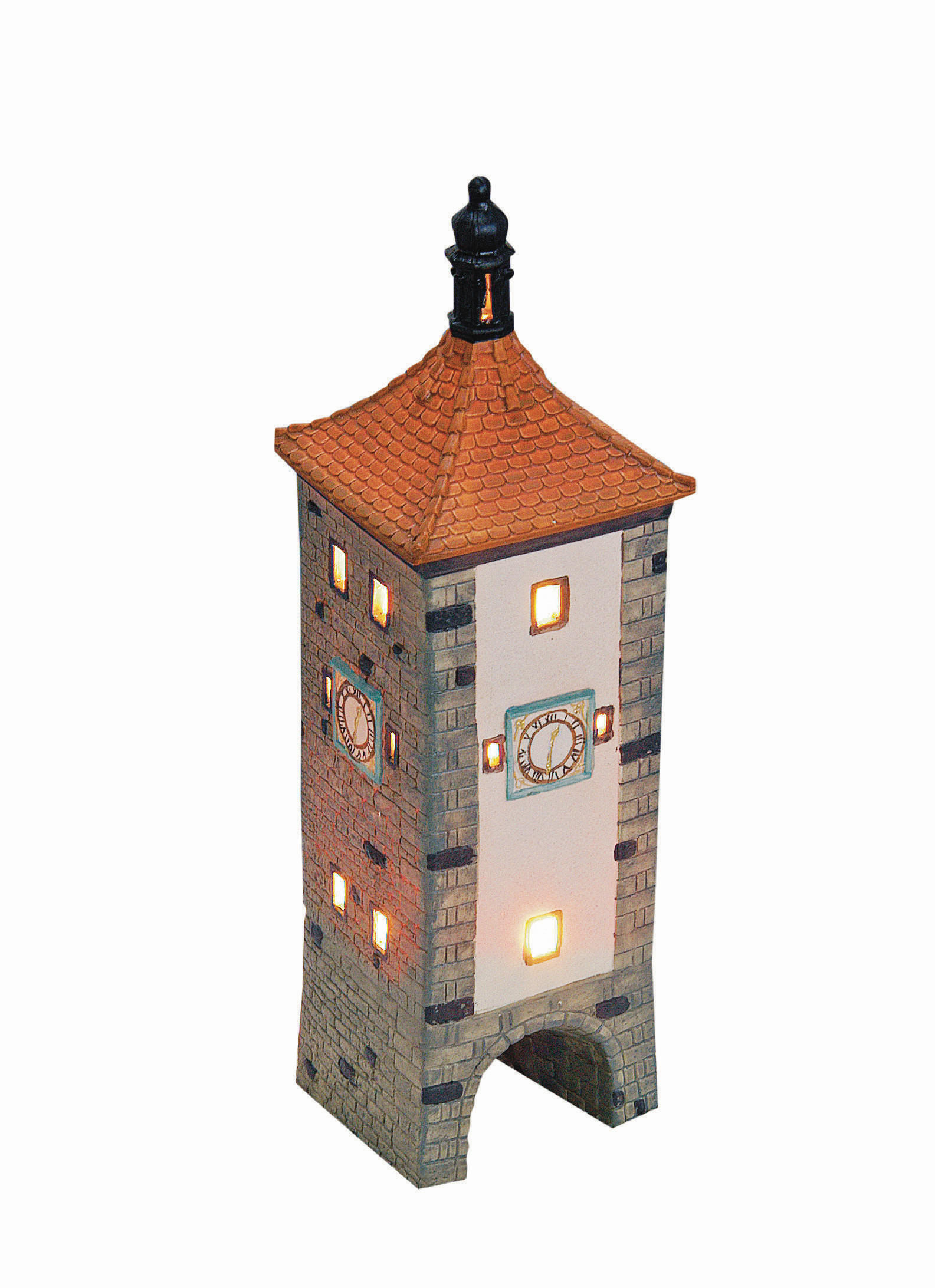 XXXLutz Dekohaus Siebersturm Rothenburg/Tauber Braun, Rot 8x32x8 cm