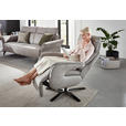 RELAXSESSEL in Textil Hellgrau  - Hellgrau/Schwarz, KONVENTIONELL, Textil/Metall (70/117/85cm) - Dieter Knoll