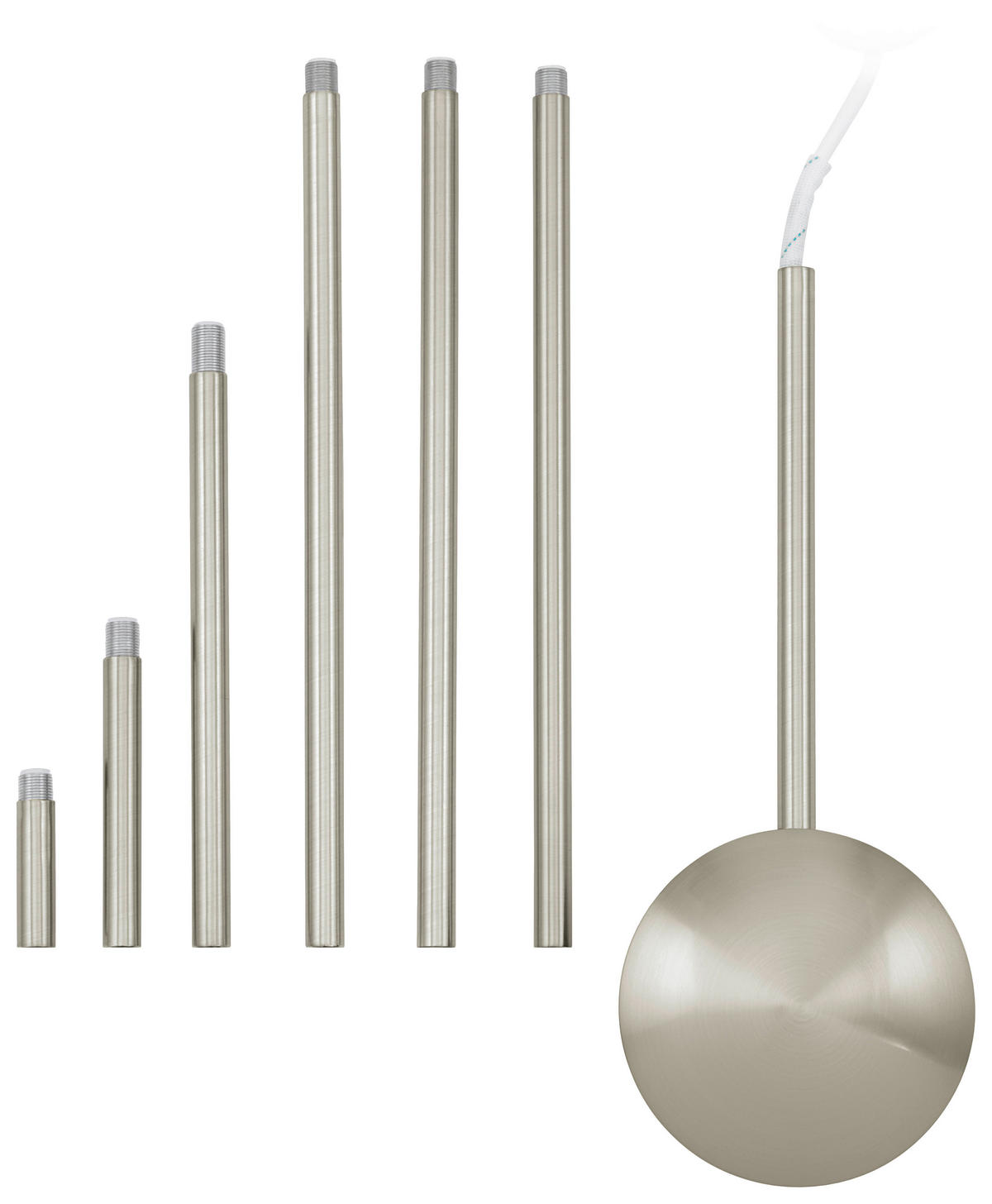 KABELKANALVERLÄNGERUNG - Nickelfarben, Basics, Metall (12/157cm) - Eglo