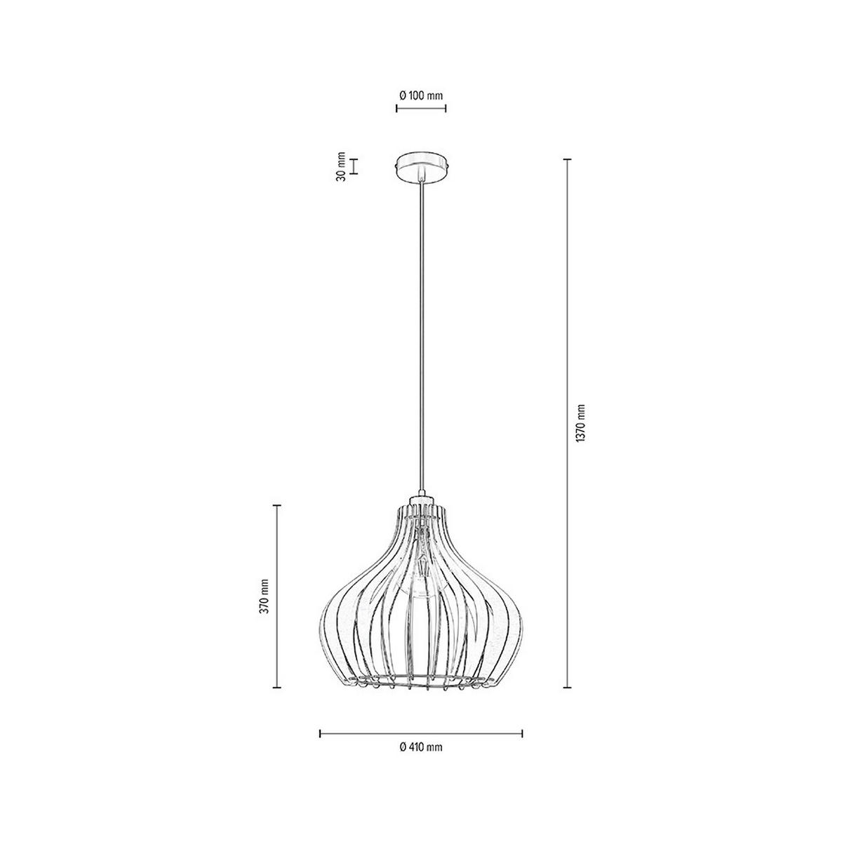 HÄNGELEUCHTE 60114160 ARATA 41/41/137 cm  - Hellbraun, Natur, Holz (41/41/137cm)