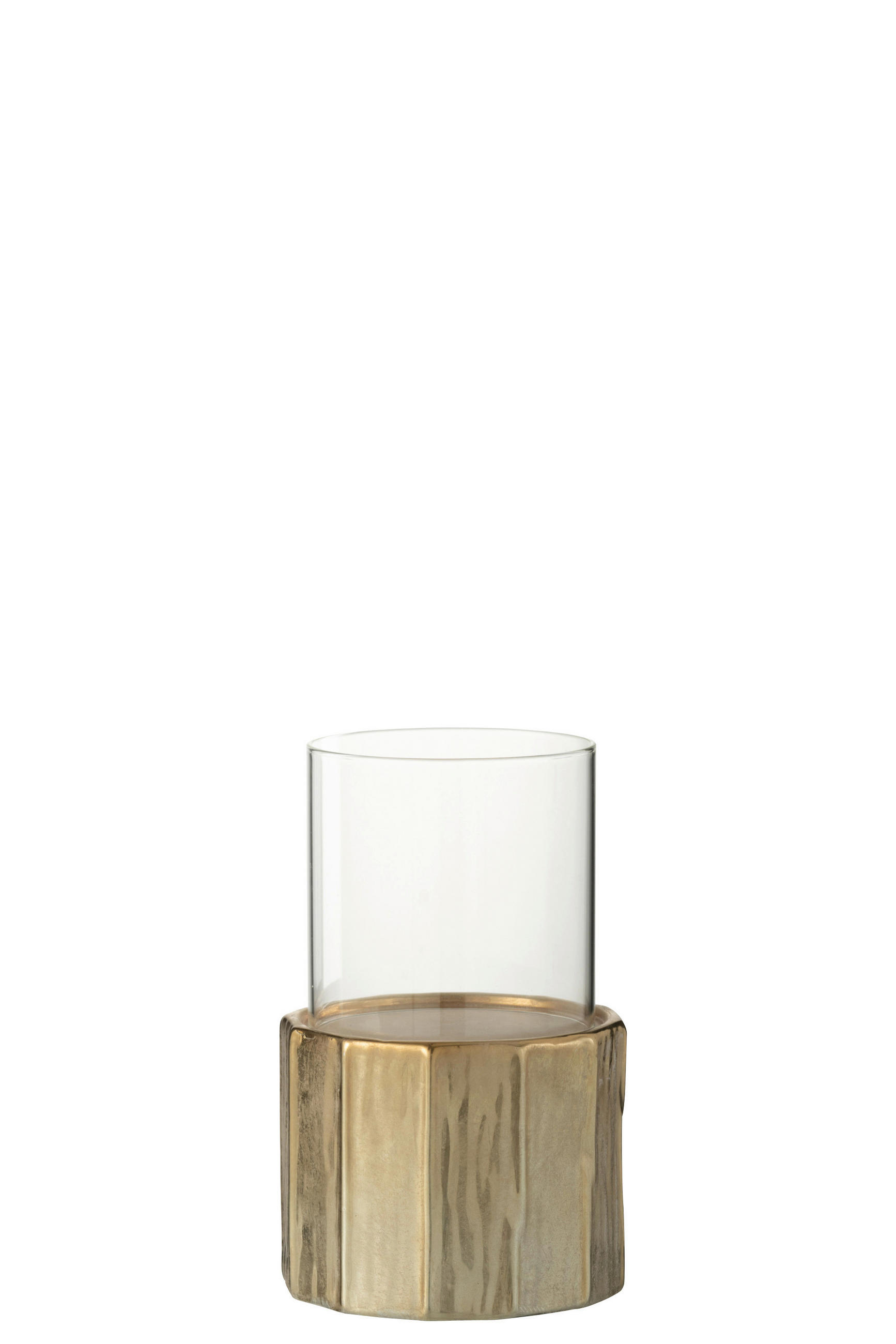 KERZENHALTER - Goldfarben, Basics, Glas/Keramik (14/14/23cm) - Ambia Home