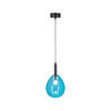 LED-HÄNGELEUCHTE Lukka 18/18/115 cm   - Chromfarben/Hellblau, Design, Glas/Metall (18/18/115cm)