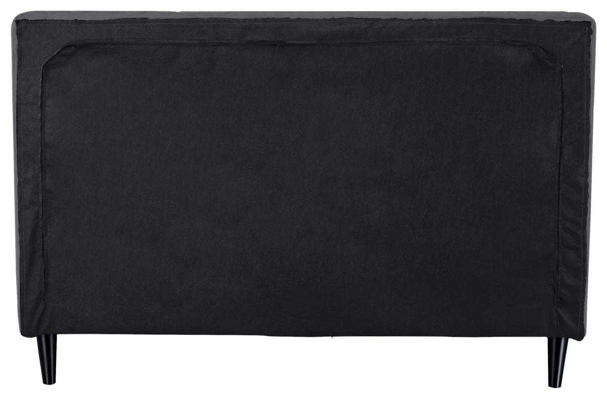 POLSTERBETT Lattenrost 140/200 cm  in Grau  - Schwarz/Naturfarben, Design, Holz/Kunststoff (140/200cm) - Boxxx