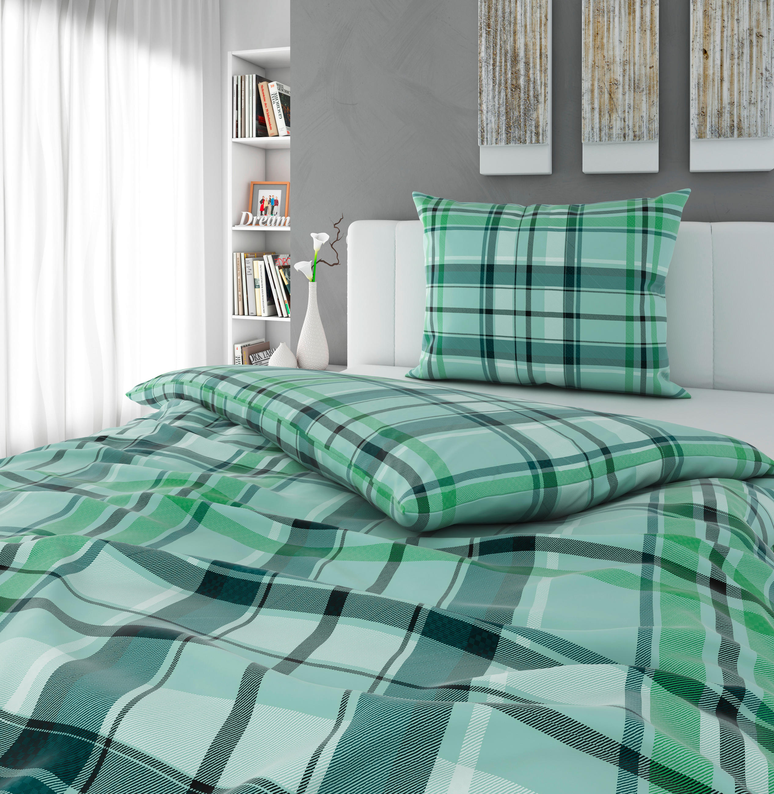 POSTELJINA 140/200 cm KATE - boje mente, Konvencionalno, tekstil (140/200cm) - Esposa