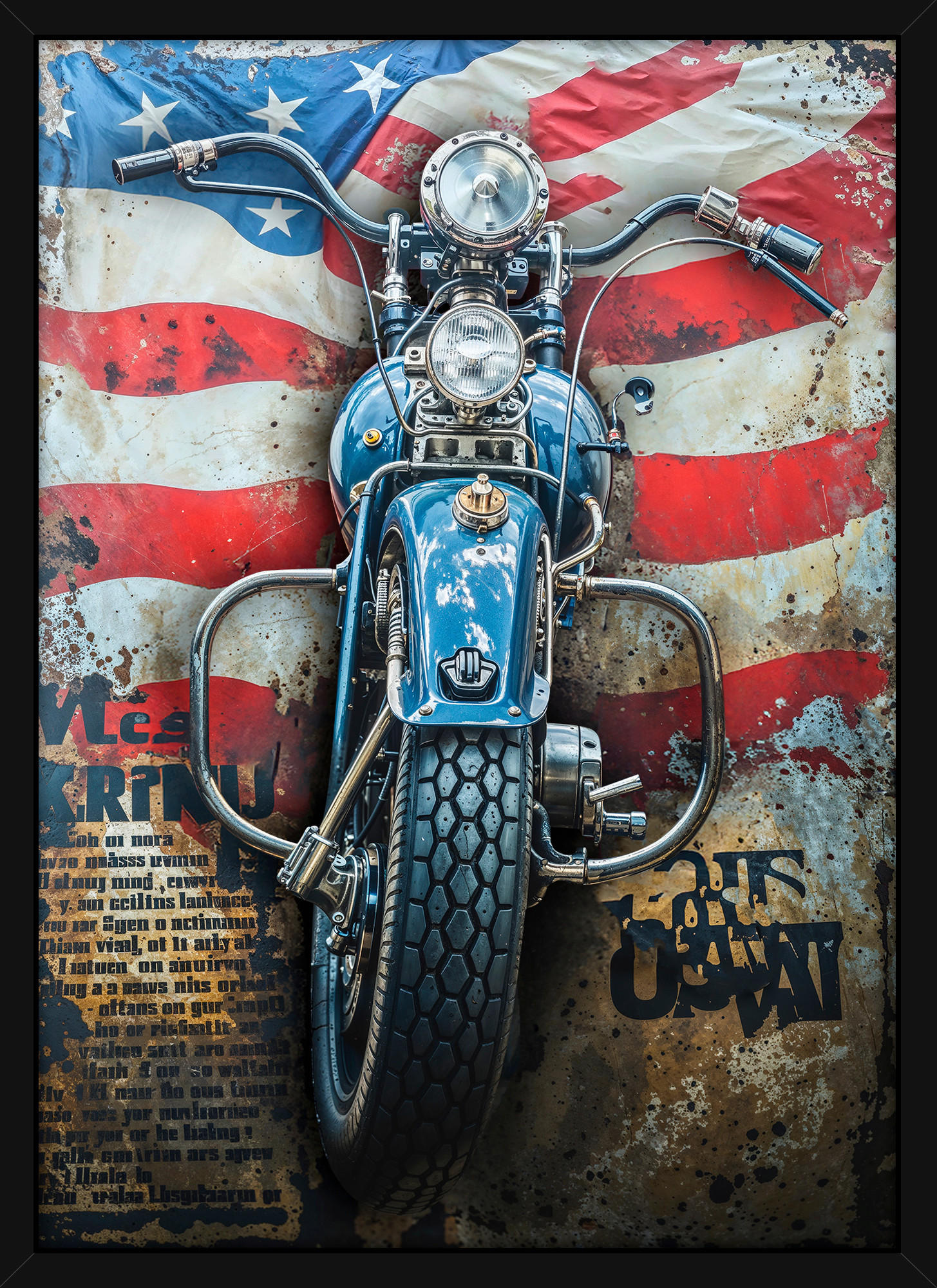 KUNSTDRUCK Fahrzeuge, Stillleben, Flaggen 80/110 cm  - Multicolor/Schwarz, LIFESTYLE, Glas/Holzwerkstoff (80/110cm) - Monee