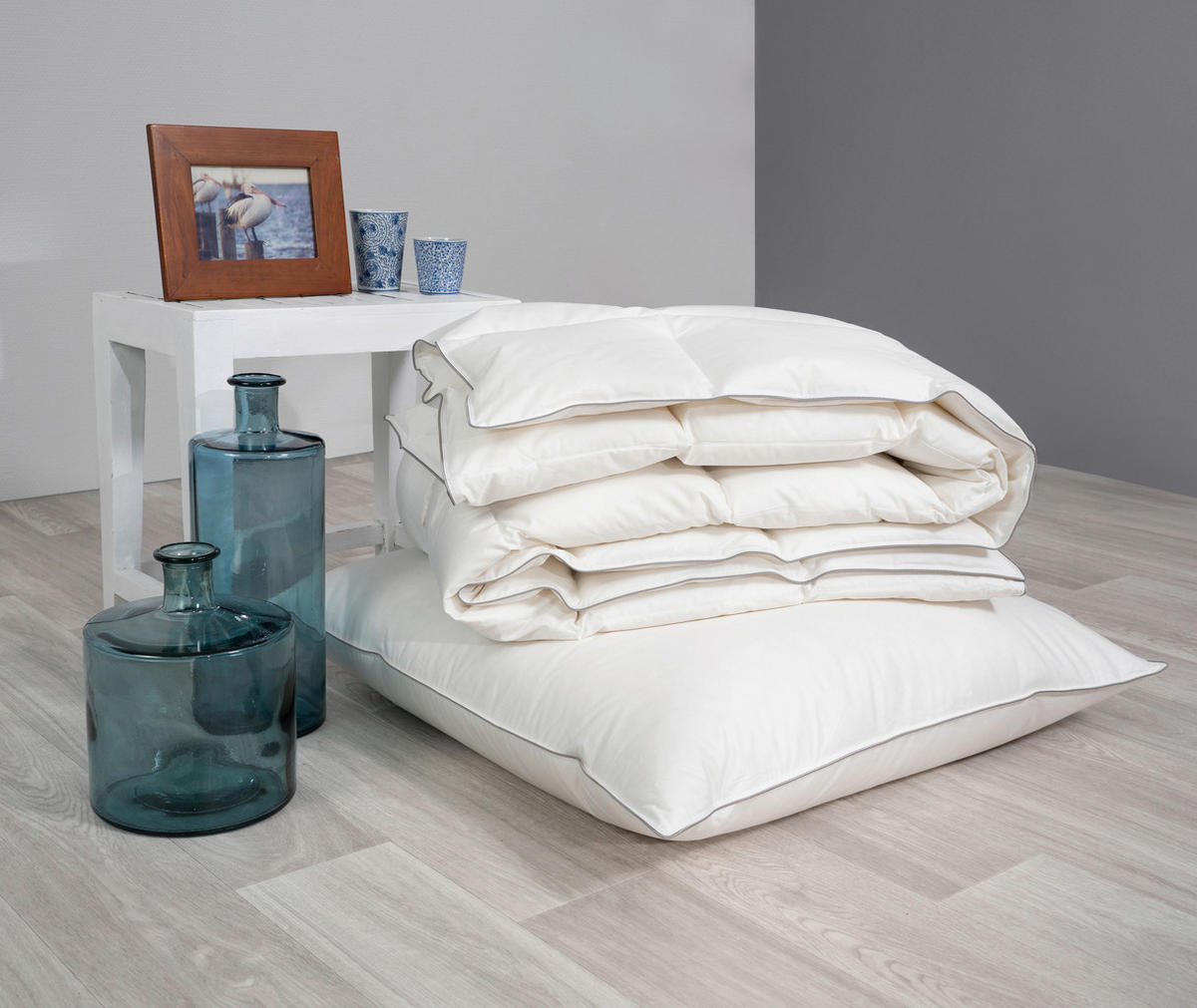WINTERDECKE  La Lune 155/220 cm 100 % Daunen  - Weiß, Basics, Textil (155/220cm) - Centa-Star