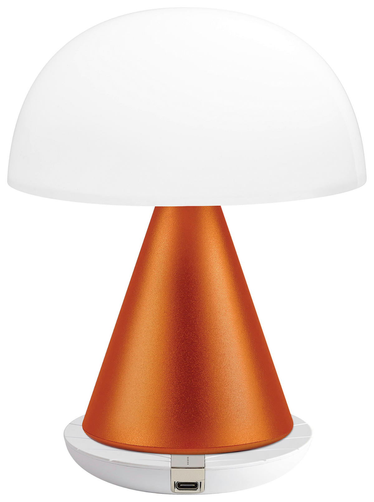 AKKU-TISCHLEUCHTE 14/17/14 cm   - Orange, Design, Kunststoff/Metall (14/17/14cm)