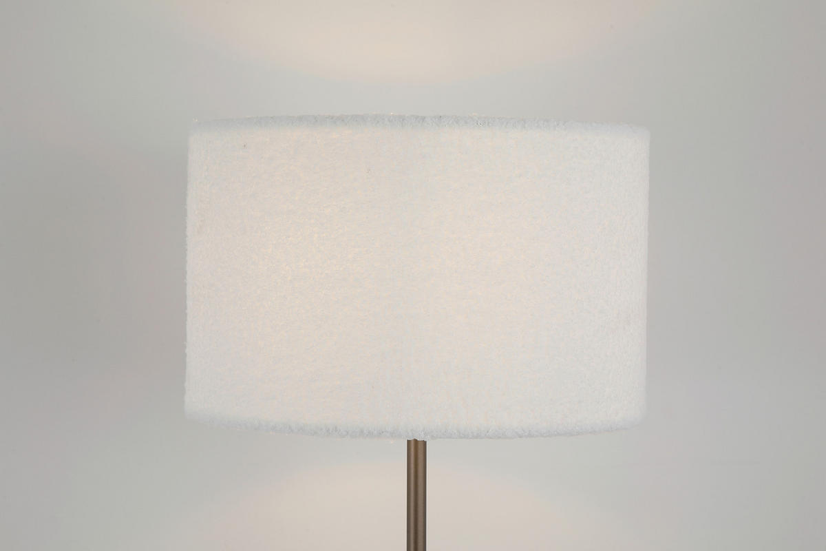 STEHLEUCHTE Chelsea 35/150 cm   - Weiß/Mokka, Design, Textil/Metall (35/150cm) - Searchlight