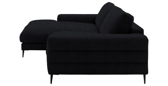 ECKSOFA  in Flachgewebe Schwarz  177/253 cm  - Schwarz, Design, Textil/Metall (177/253cm) - Dieter Knoll