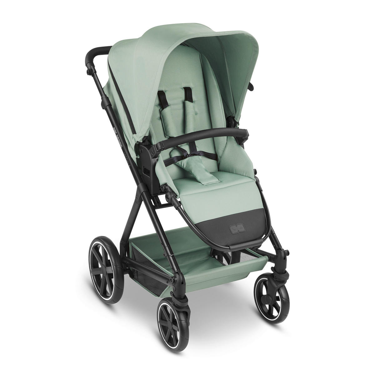 KINDERWAGENSET  Vicon 4  Pine  - Pastellgrün/Schwarz, Basics, Textil/Metall (91/61/110cm) - ABC Design