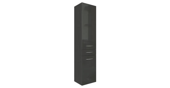 HOCHSCHRANK 40/180/35 cm  - Chromfarben/Graphitfarben, KONVENTIONELL, Holzwerkstoff/Metall (40/180/35cm) - Xora