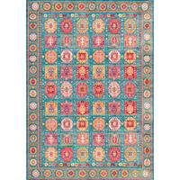 VINTAGE-TEPPICH Cortea Zylar 240/340 cm  in Hellblau, Dunkelrosa, Elfenbein  - Elfenbein/Dunkelrosa, LIFESTYLE, Kunststoff/Textil (240/340cm) - Lindorug