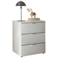 NACHTSCHRANK 50/59,2/43 cm  - Silberfarben/Schwarz, Basics, Holzwerkstoff/Kunststoff (50/59,2/43cm) - Dieter Knoll