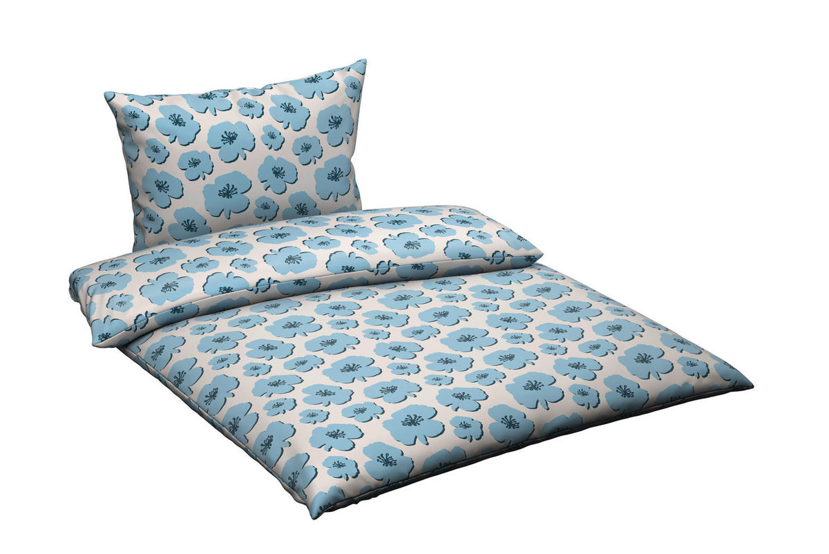 BETTWÄSCHE Satin 140/200 cm  - Blau/Multicolor, KONVENTIONELL, Textil (140/200cm) - Esposa