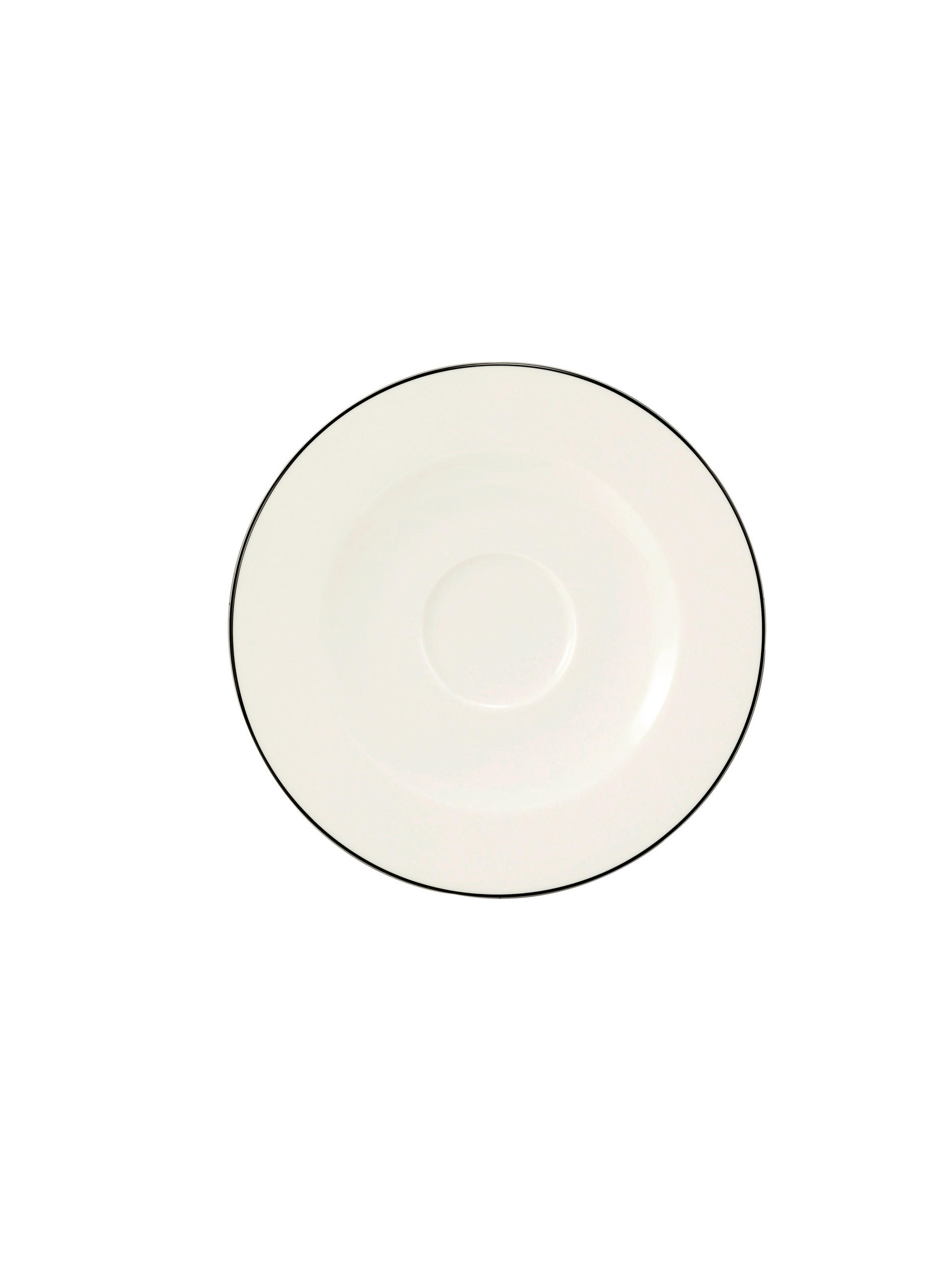 UNTERTASSE Zoe fine Diamond Classic Black 16,5 cm - Weiss/Schwarz, Basics, Keramik (16,5cm) - Seltmann Weiden