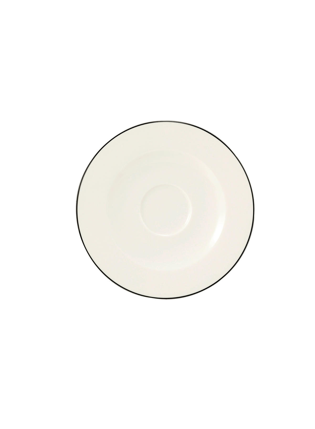 UNTERTASSE Zoe fine Diamond Classic Black 16,5 cm  - Weiss/Schwarz, Basics, Keramik (16,5cm) - Seltmann Weiden
