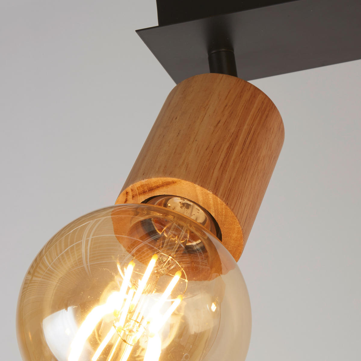 SPOTLIGHT Spinny 18/9/43 cm   - svart, Natur, metall/trä (18/9/43cm)