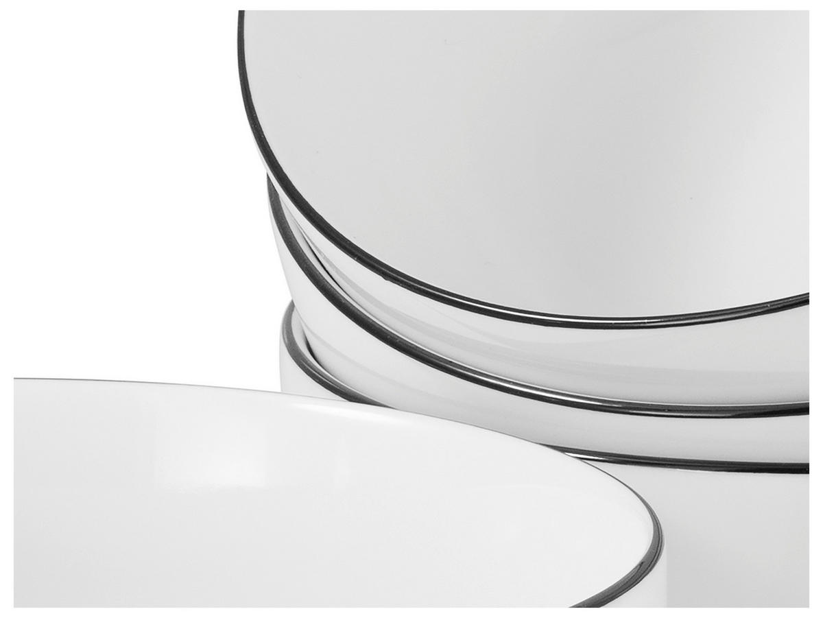 SKÅLSET 4 delar Allround Black Line   - vit/svart, Design, keramik - Creatable