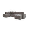 WOHNLANDSCHAFT in Grau  - Weiss/Grau, Design, Kunststoff/Textil (194/322/156cm) - MID.YOU
